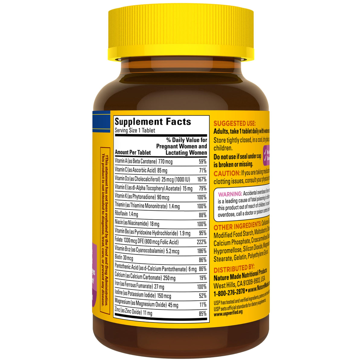 Nature Made Prenatal Multivitamin with Folic Acid - 90 Tablets - image 9