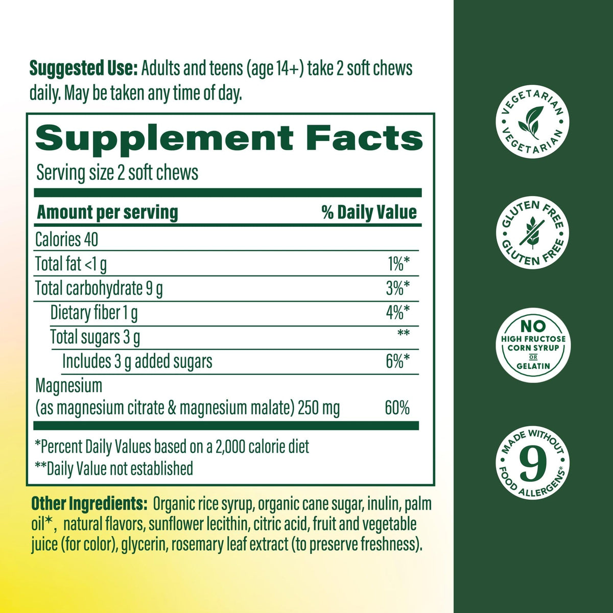MegaFood Relax + Calm Magnesium Complex Grape - 30 Soft Chews - image 2