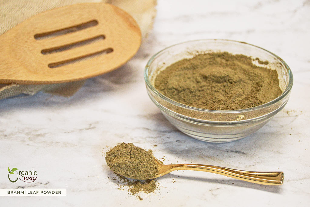 Organic Way Brahmi Leaf Powder (Bacopa Monnieri) - Organic & Kosher