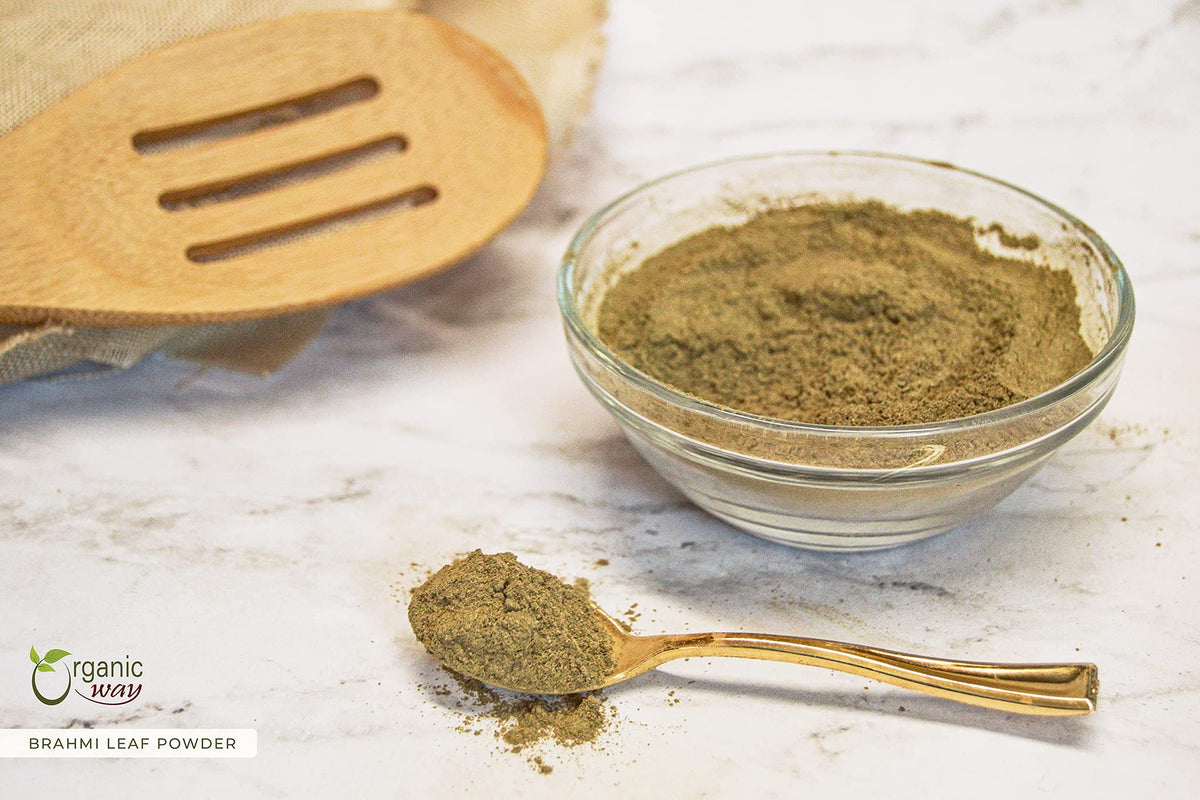 Organic Way Brahmi Leaf Powder (Bacopa Monnieri) - Organic & Kosher