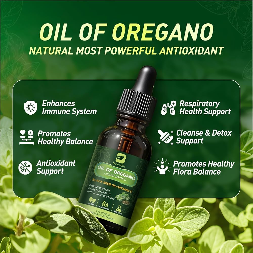 B BEWORTHS B BEWOTHS Oregano Oil Drops, 80% Carvacrol
