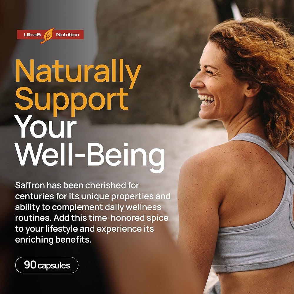 Ultra6 Nutrition Happy Saffron Supplements - 100% Pure Saffron