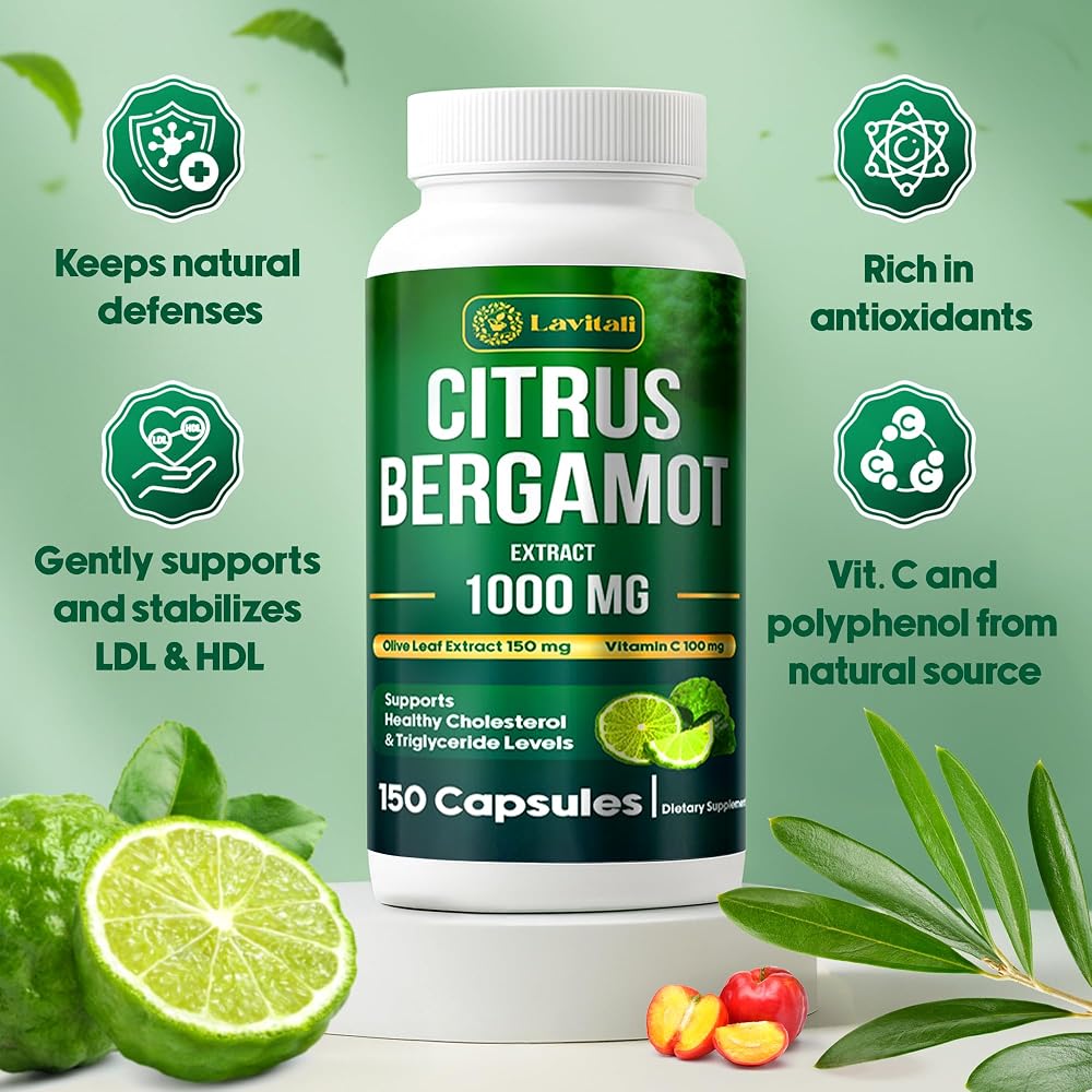 LaVitali Citrus Bergamot Extract 1000mg - 150 Vegetarian Capsules - image 2