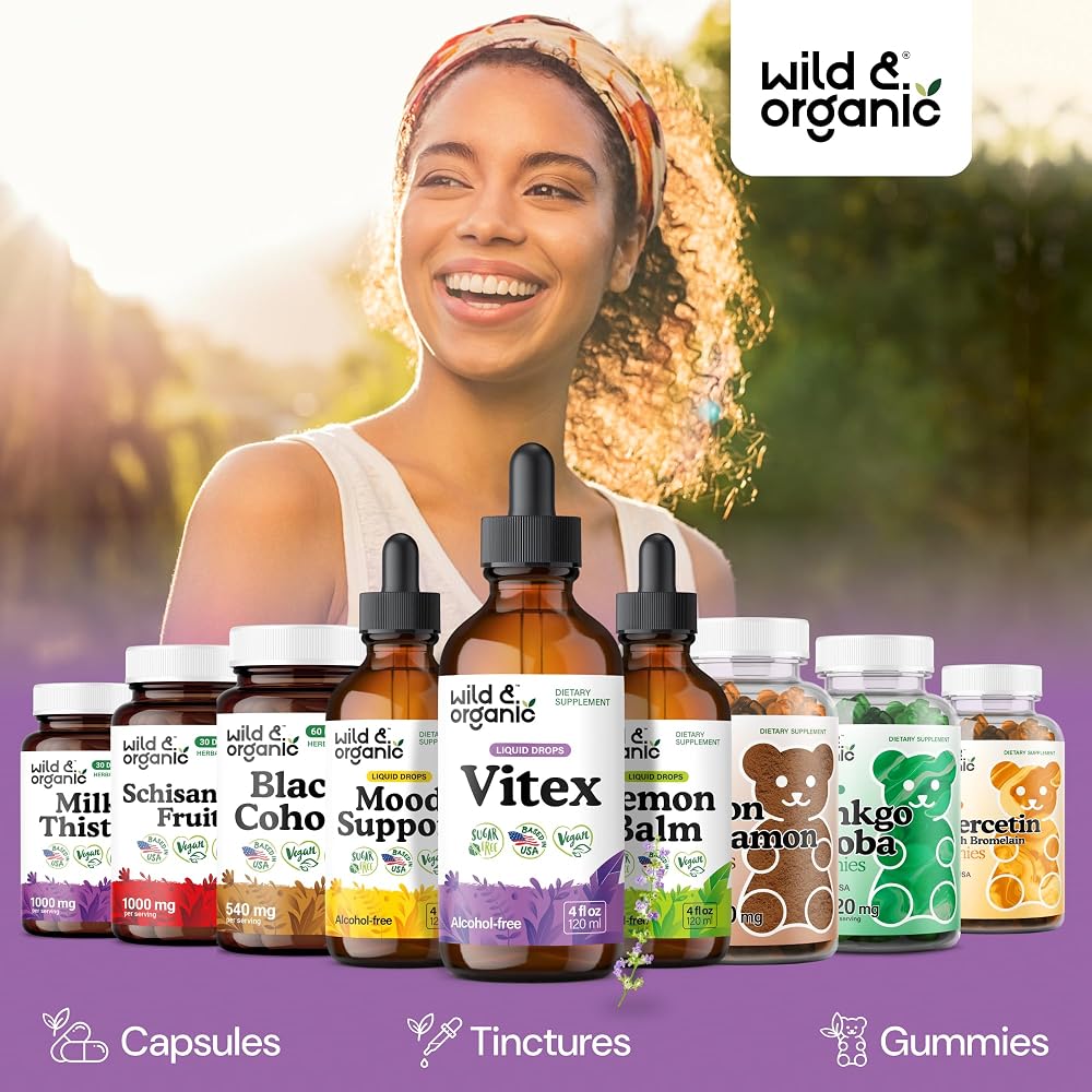 Wild & Organic Vitex Supplement for Women - Organic Chasteberry