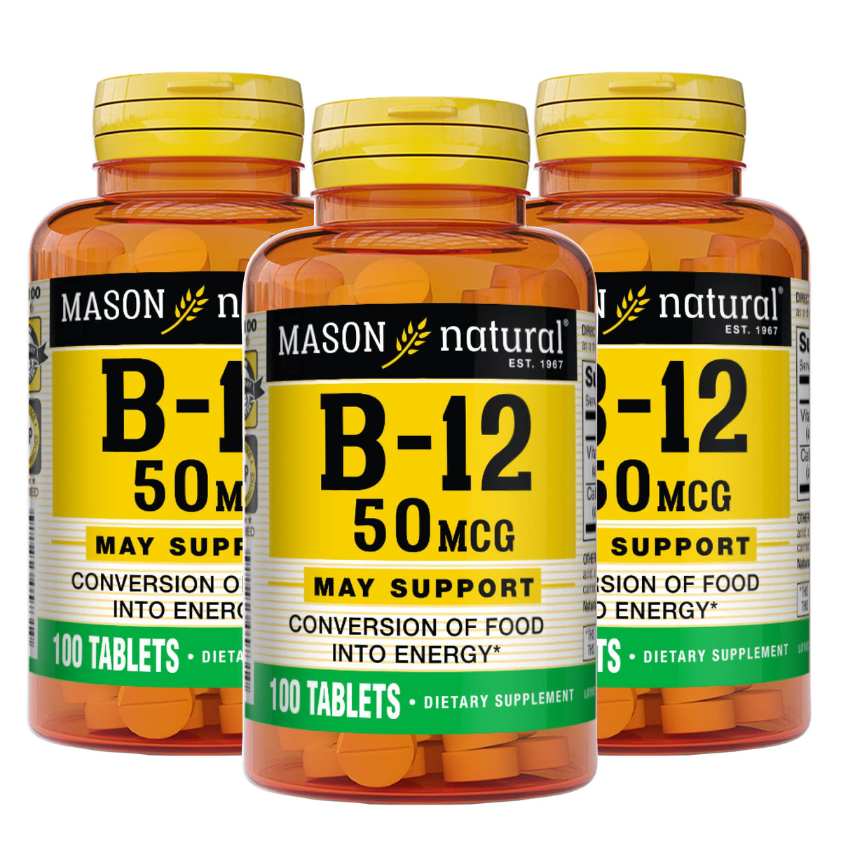 Mason Natural Vitamin B12 50 mcg with Calcium - 300 Tablets