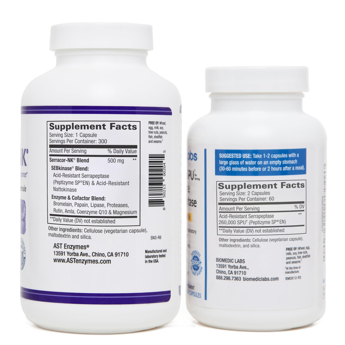 Biomedic Labs RX Serracor-NK & Serra-RX Serrapeptase Bundle - 2 Piece Set - image 3