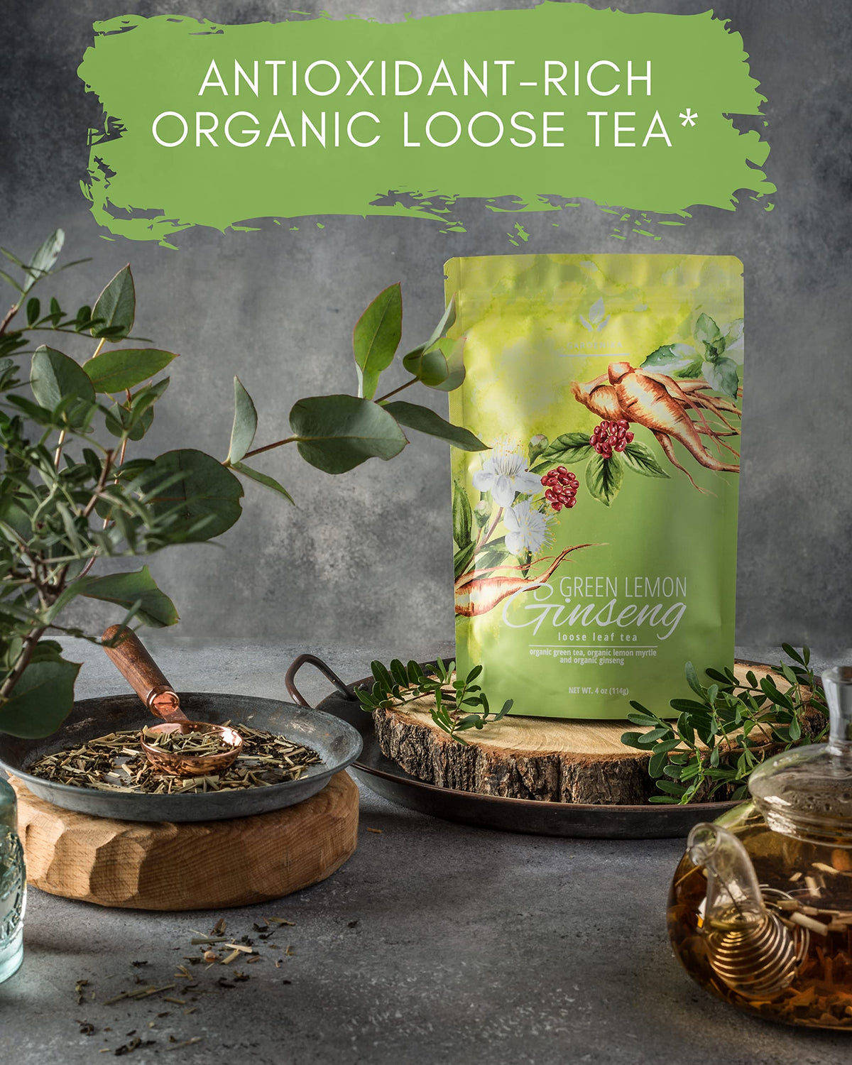 Gardenika Organic Green Loose Leaf Tea with Tulsi, Cloves & Cinnamon - 4 oz - image 3