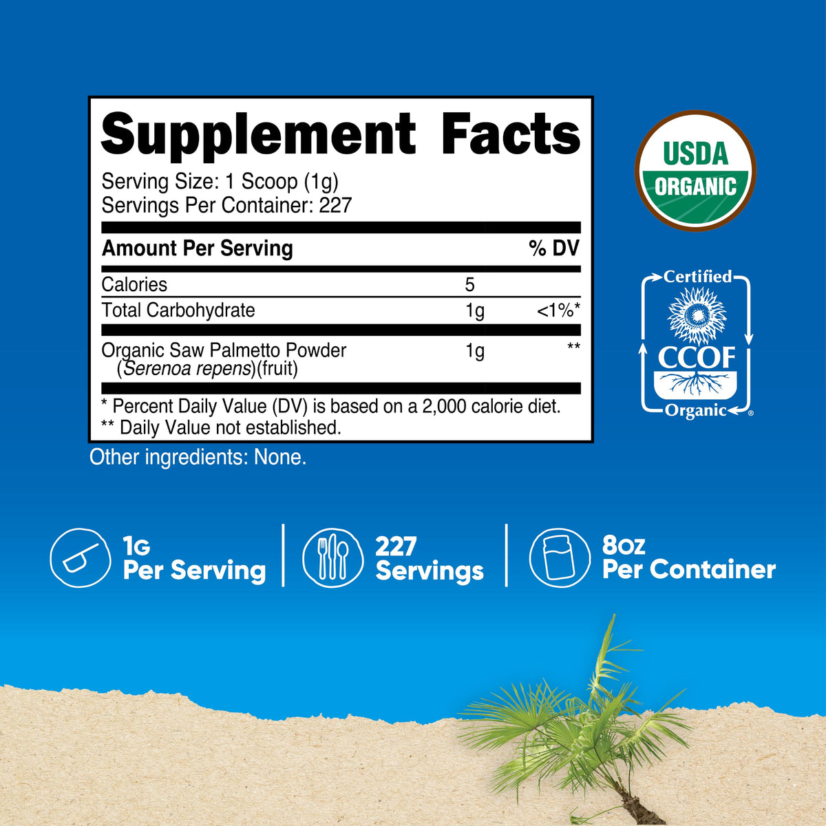 Nutricost Organic Saw Palmetto Powder - 8.1 oz - image 2