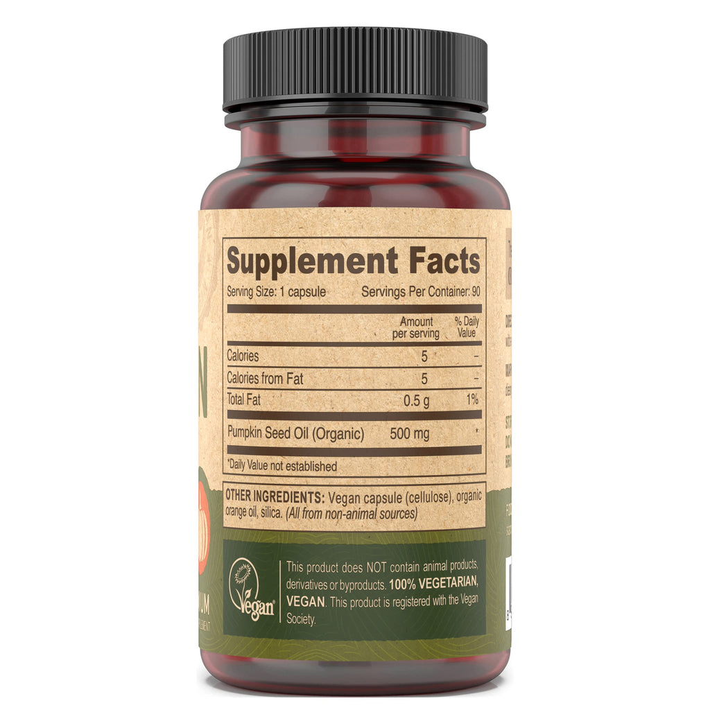 DEVA Nutrition Vegan Pumpkin Seed Oil 500 mg - 90 Capsules - image 3