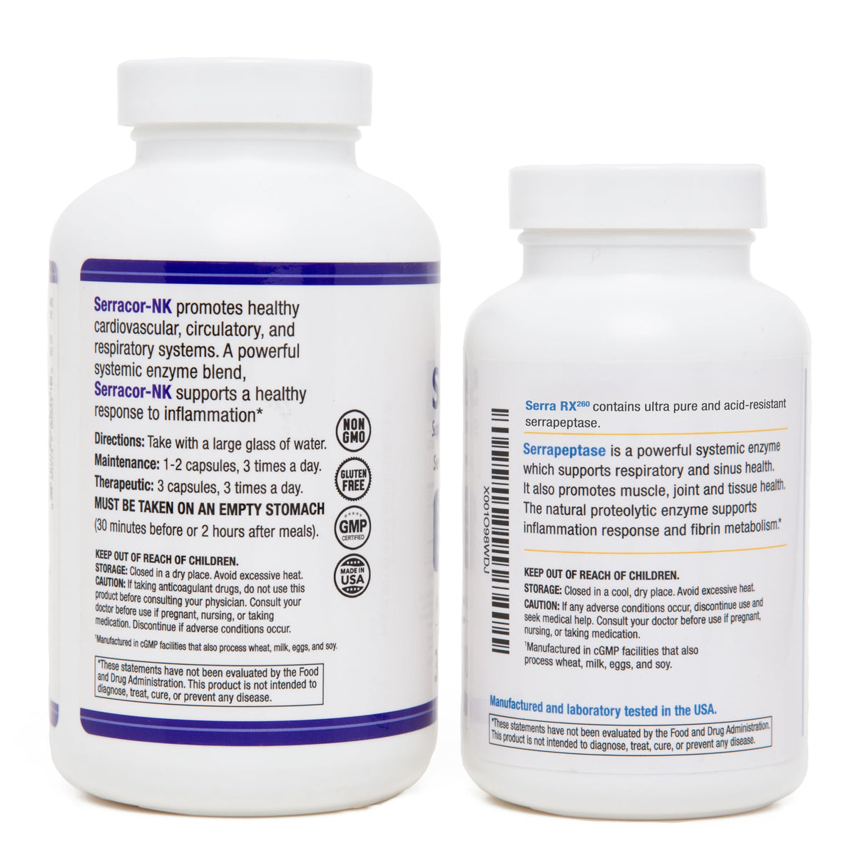 Biomedic Labs RX Serracor-NK & Serra-RX Serrapeptase Bundle - 2 Piece Set - image 2