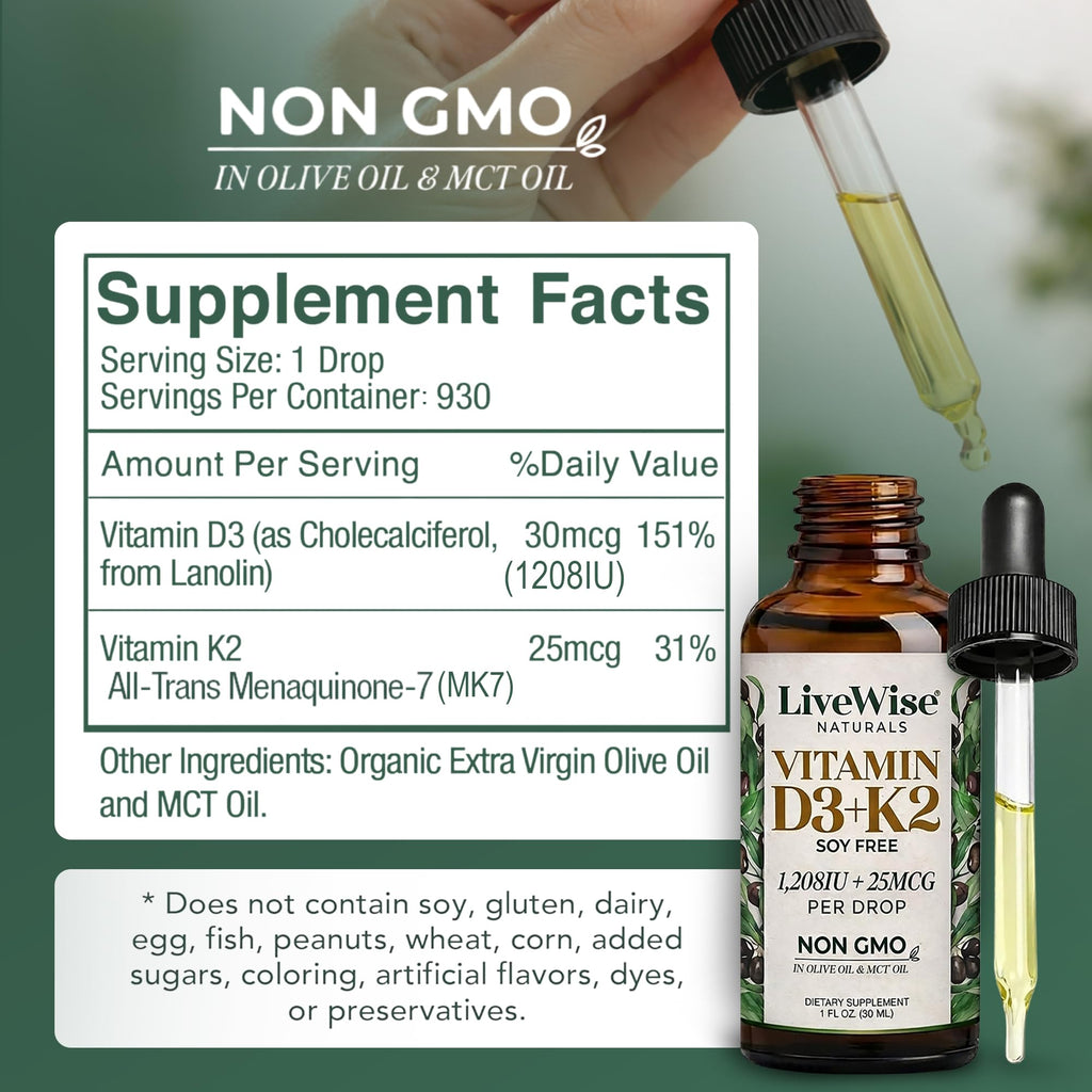 Live Wise Naturals Vitamin D3+K2