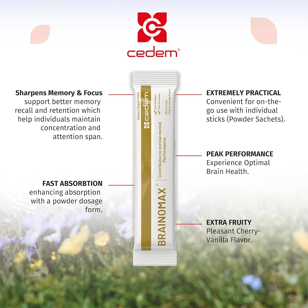 CEDEM BRAINOMAX Brain Booster Powder Sticks for Memory & Focus - 20 Sticks - image 7