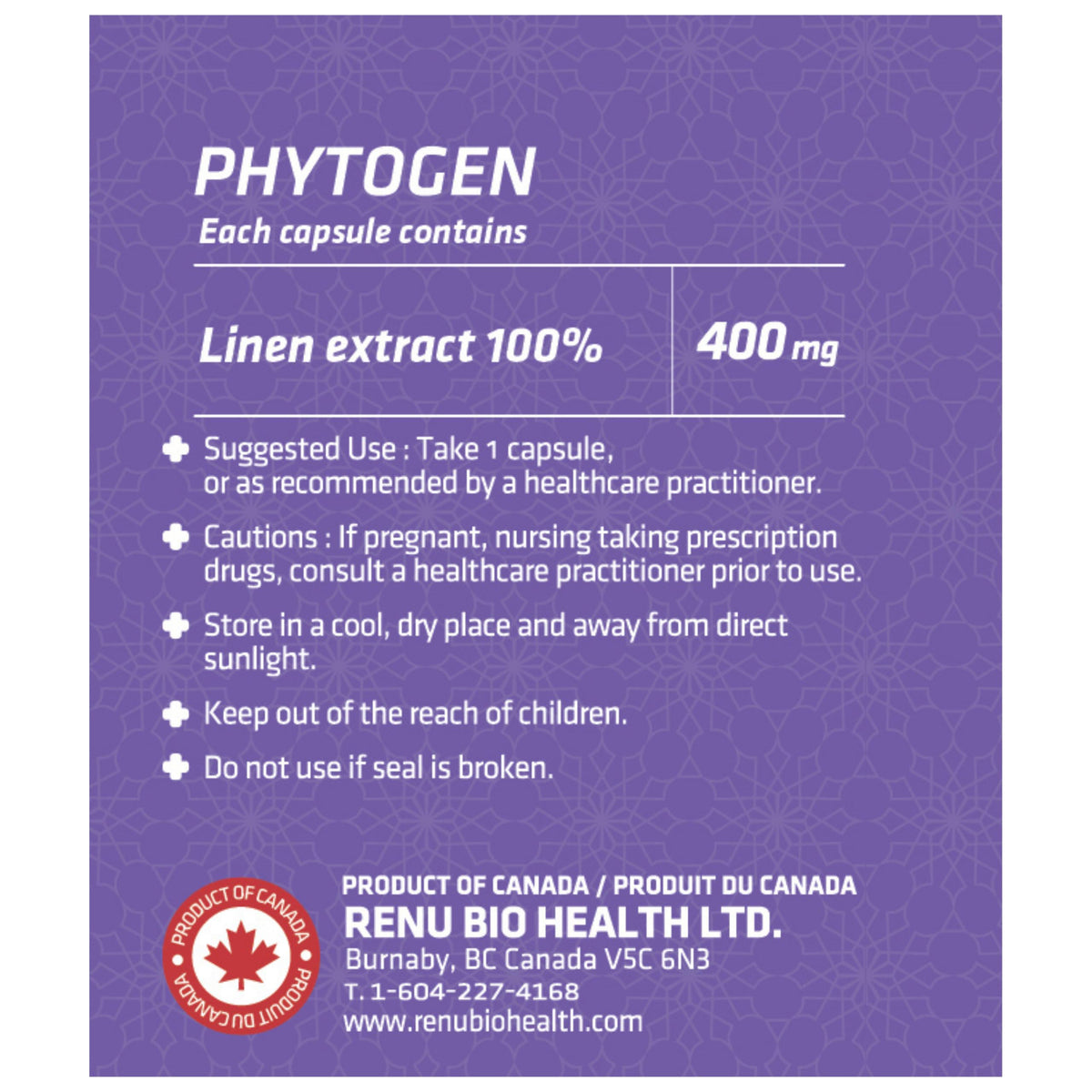 Royal Canadian Phytogen Female Hormonal Balance Support - 60 Capsules - image 7
