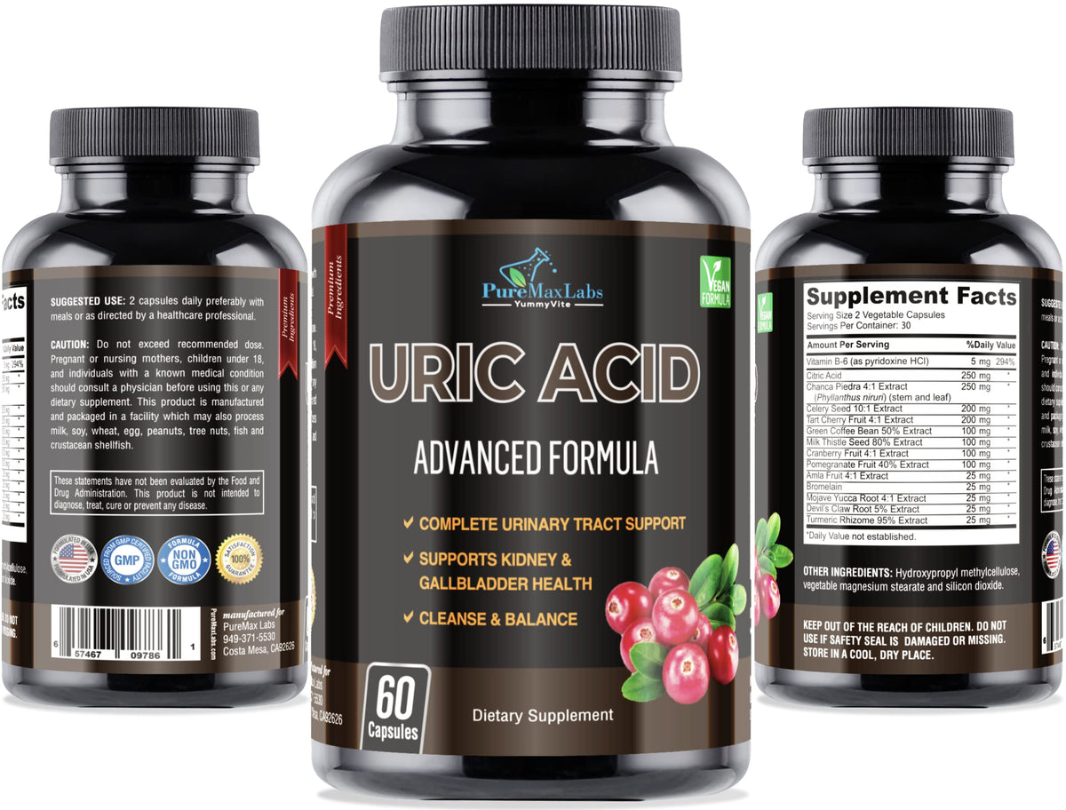 YUMMYVITE Uric Acid Advanced Formula - 60 Capsules - image 5