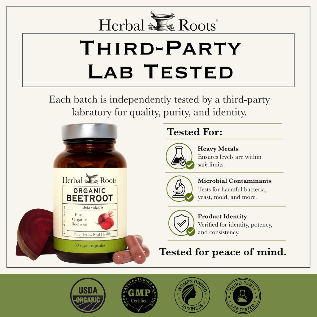 Herbal Roots Organic Beet Root Powder Capsules for Heart Health - 60 Count - image 5
