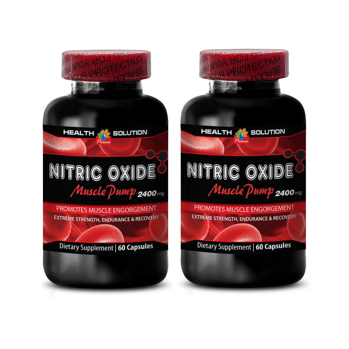 Health Solution Prime Nitric Oxide 2400mg Muscle Pump - 120 Capsules