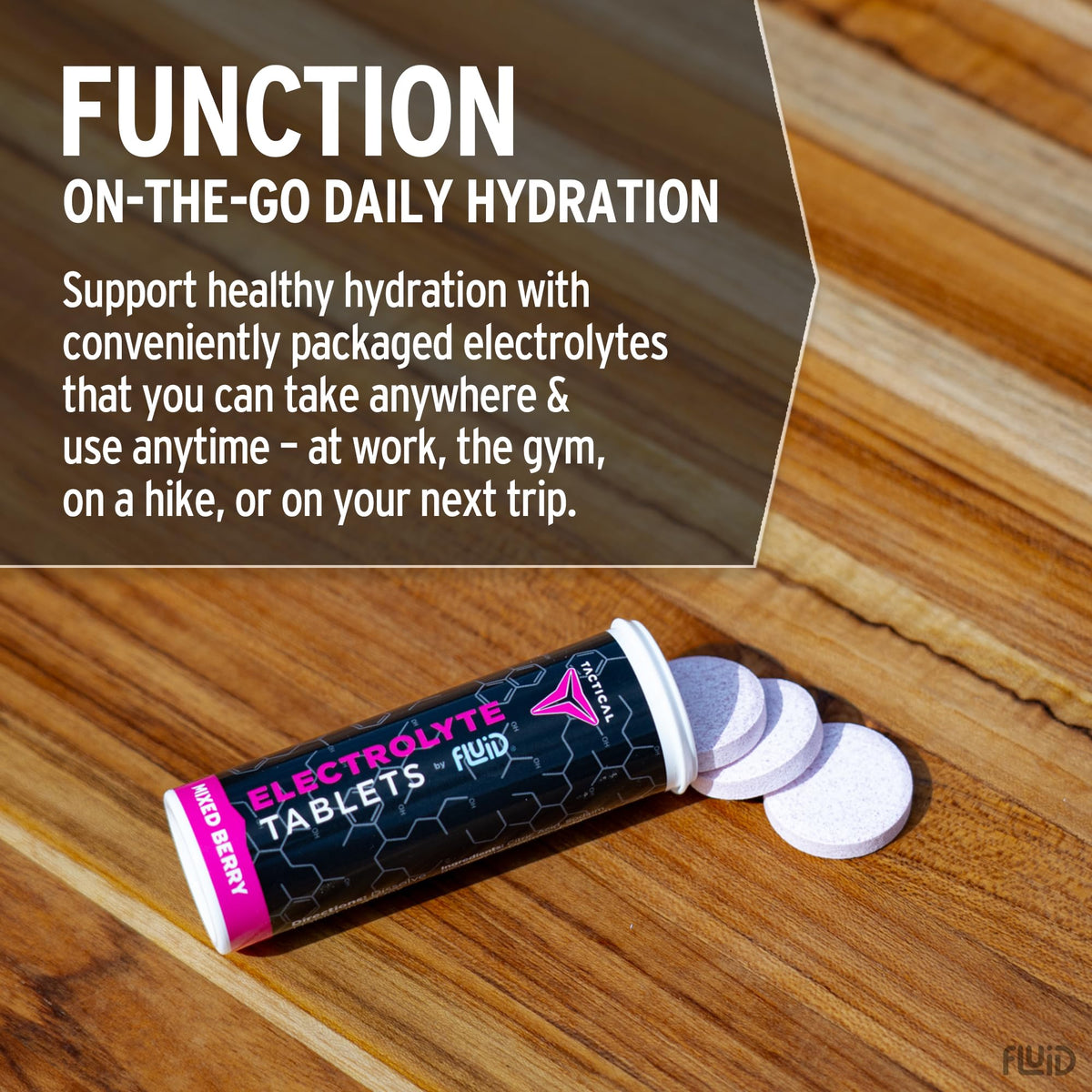 Fluid Tactical - 40 Count Effervescent Electrolyte Tablets