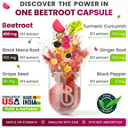 Herbpy 6in1 Beet Root Capsules for Heart Health & Vitality - 100 Count - image 2