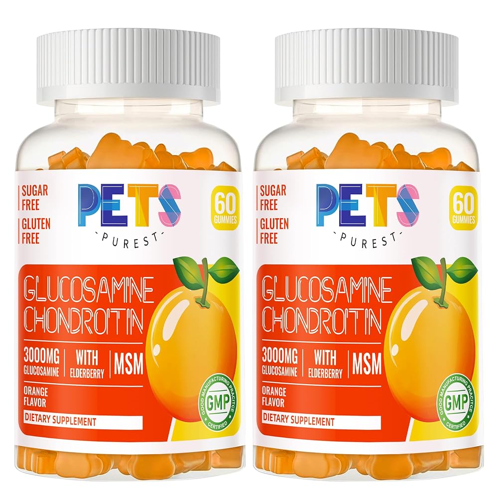 Pets Purest Glucosamine Chondroitin Gummies with MSM & Elderberry