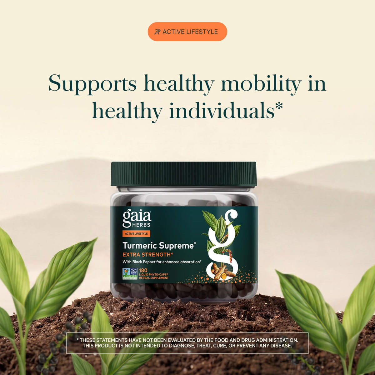 Gaia Herbs Turmeric Supreme Extra Strength - 180 Vegan Capsules - image 3