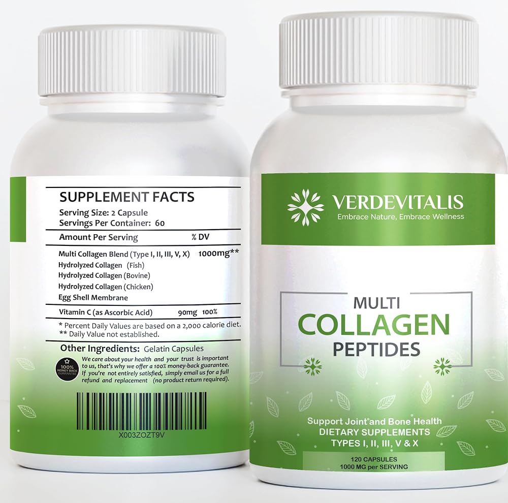 VERDEVITALIS Multi Collagen Peptides Capsules - 120 Capsules - image 8