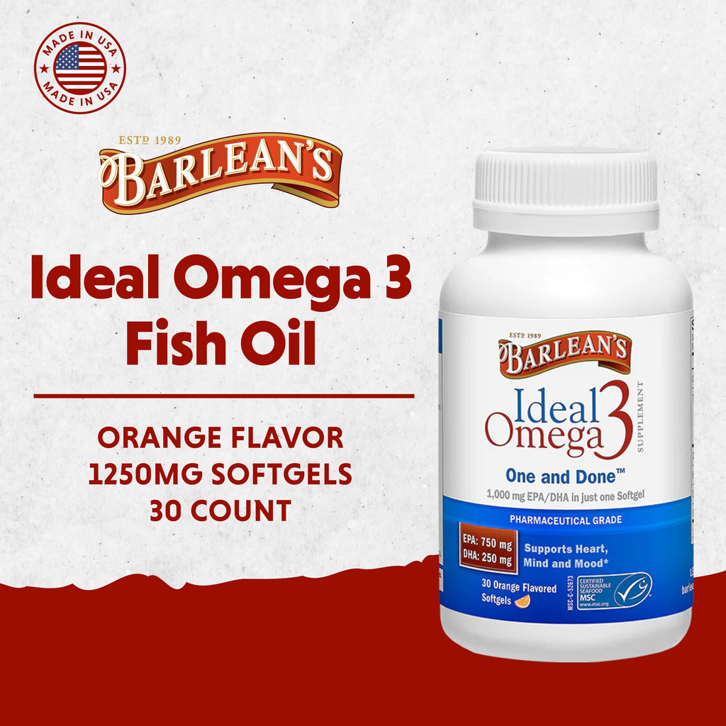 Barlean's Organic Oils Ideal Omega-3 Nutritional Supplement Softgel