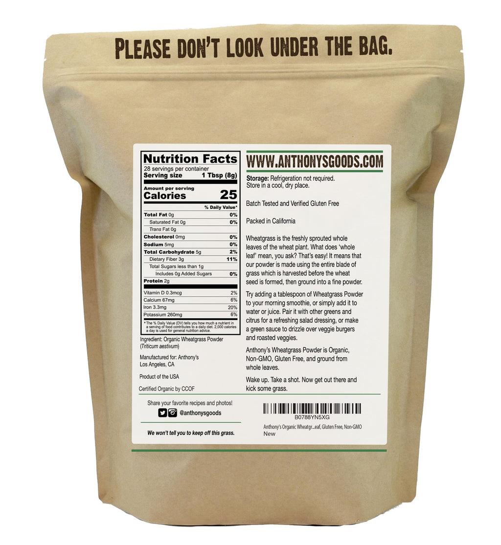 Anthony's Organic Wheatgrass Powder - 8 oz - image 2