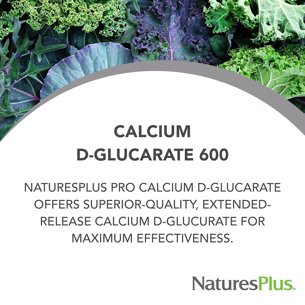 NaturesPlus PRO Calcium D-Glucarate 600 mg - 90 Capsules - image 2