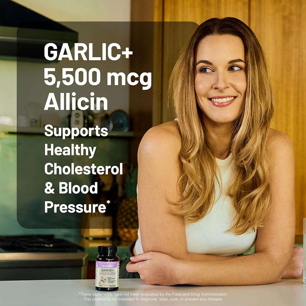 NatureWise Garlic Extract 5,500 mcg Allicin Supplement - 60 Tablets - image 2