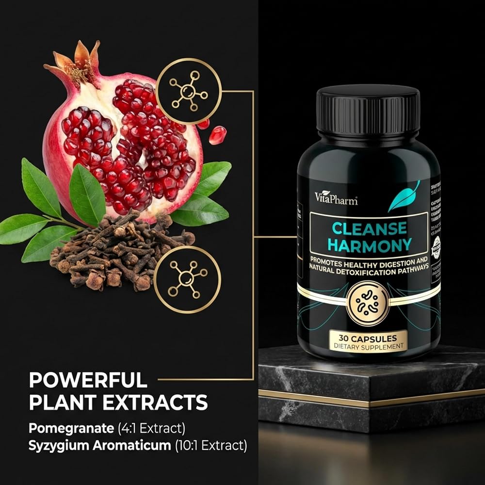 VitaPharm Digestive Cleanse Supplement Pomegranate & Clove - 30 Capsules - image 2