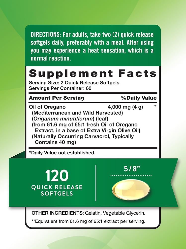 Nature's Truth Oil of Oregano Softgels with Carvacrol - 120 Softgels - image 2