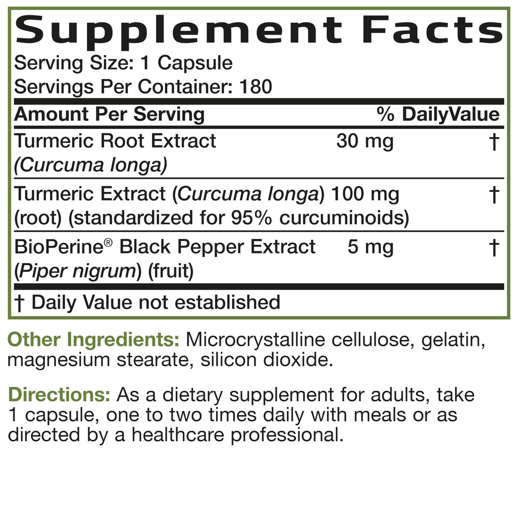 Bronson Turmeric Curcumin with BioPerine - High Potency Premium Joint