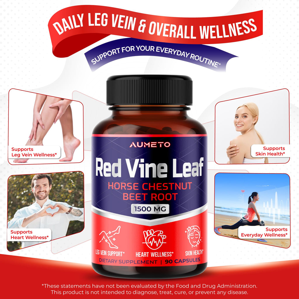 Aumeto Advanced Red Vine Leaf with Horse Chestnut - 90 Capsules - image 4