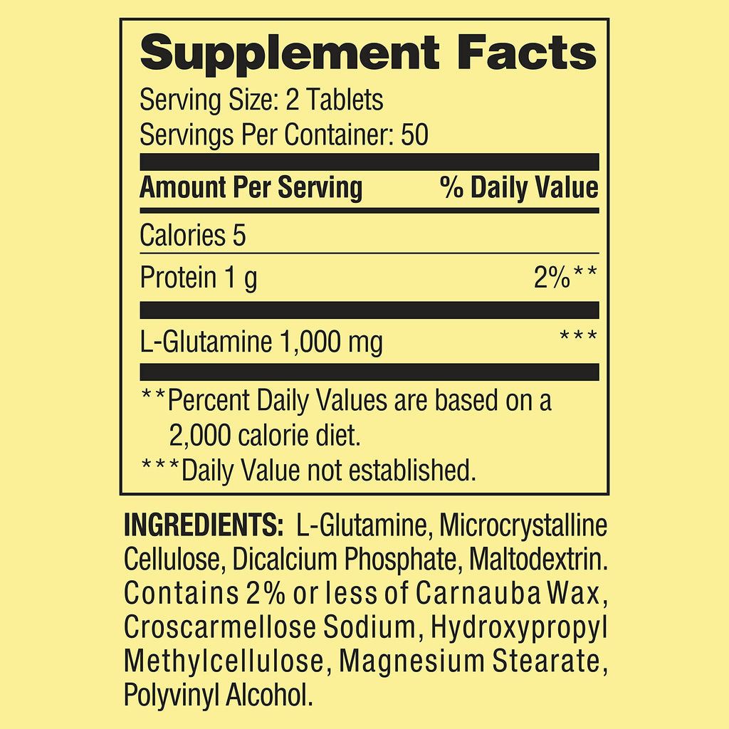 Spring Valley L-Glutamine 500mg - 200 Tablets - image 3