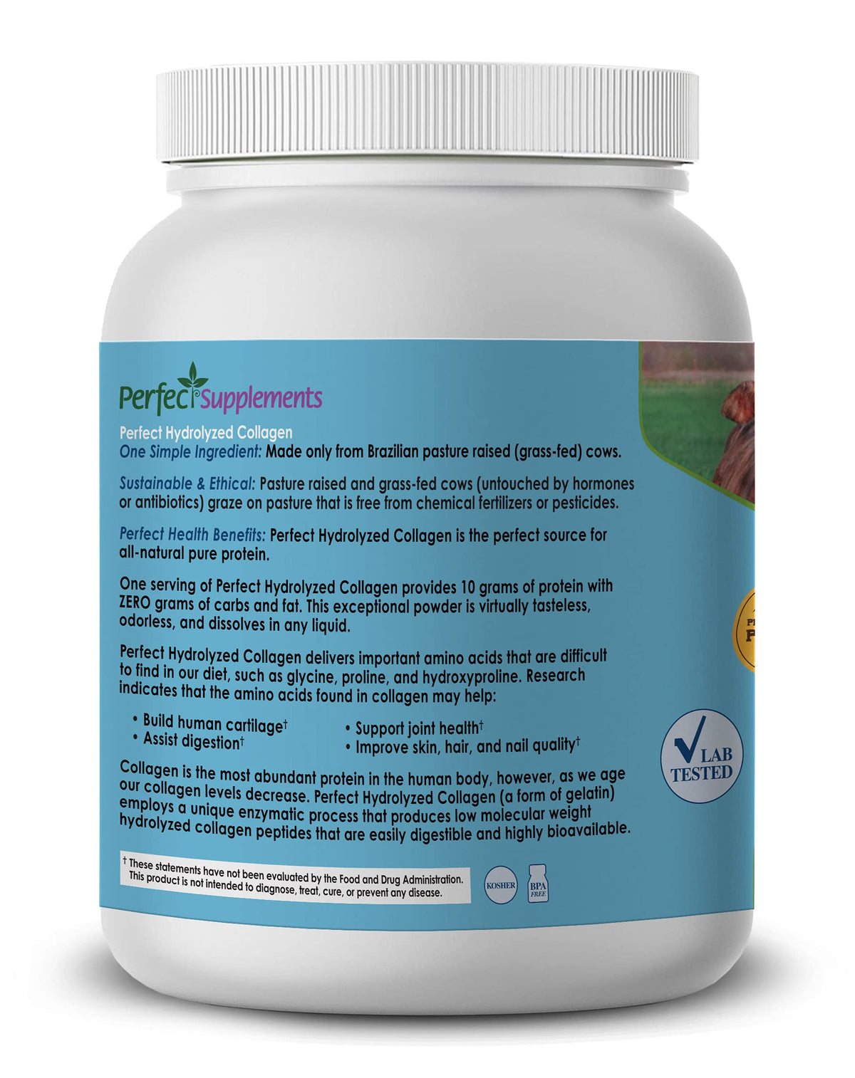 Perfect Supplements Hydrolyzed Collagen Powder - 2 x 660g - image 3