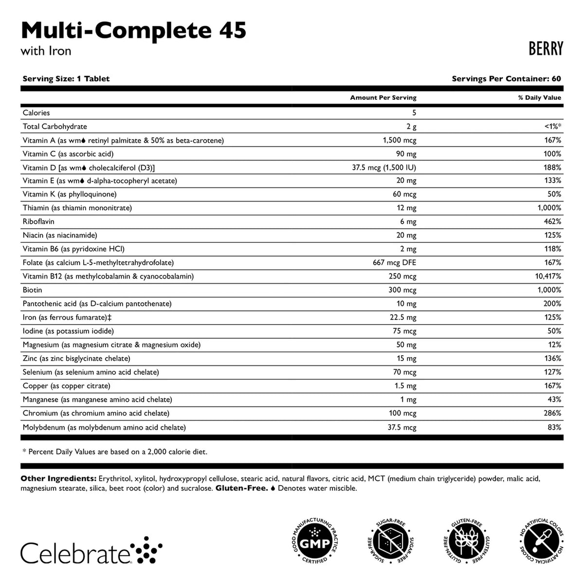 Celebrate Vitamins Multi-Complete Chewables 45mg Iron - 180 Tablets - image 3