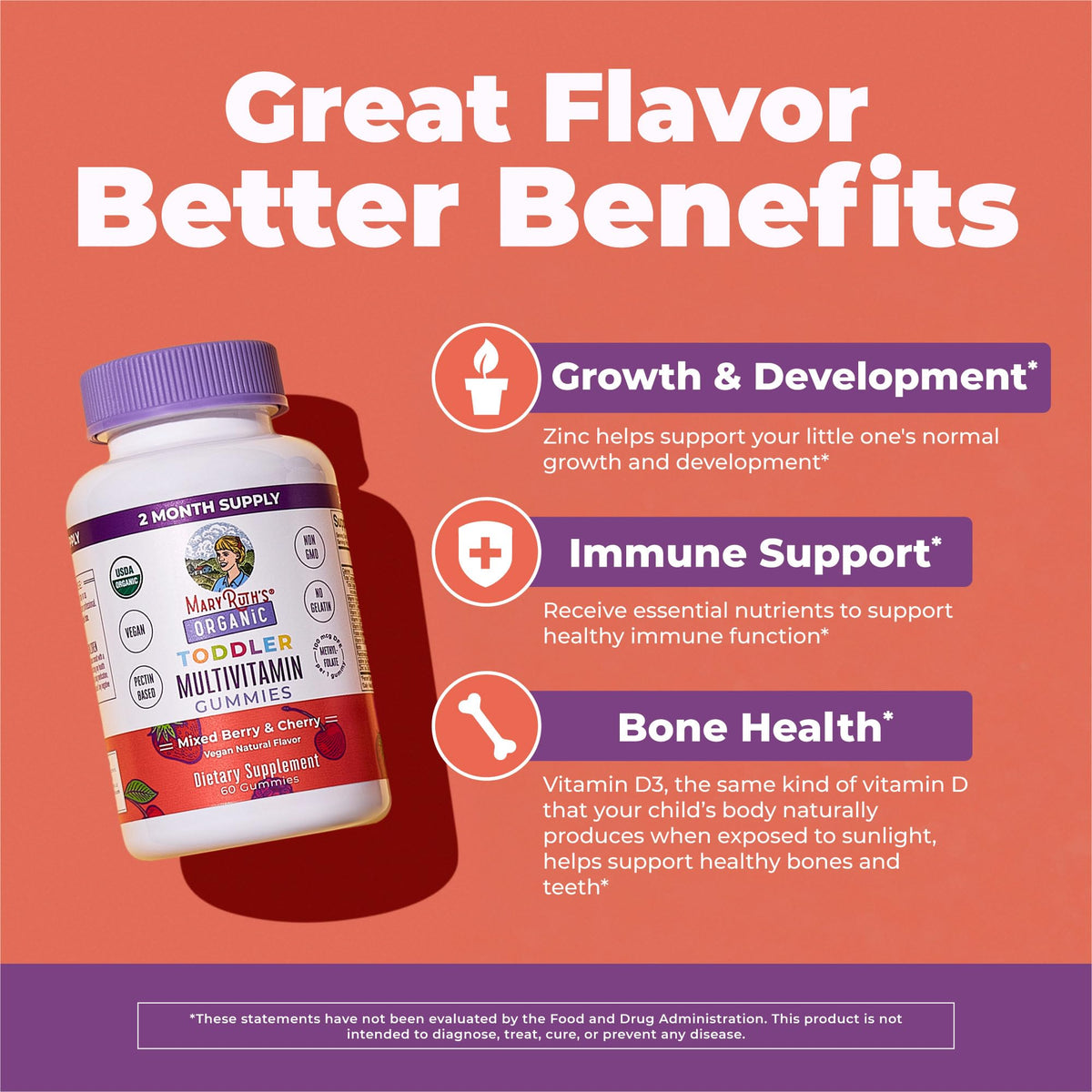 MARYRUTH'S Organic Toddler Multivitamin Gummies - 60 Count - image 4