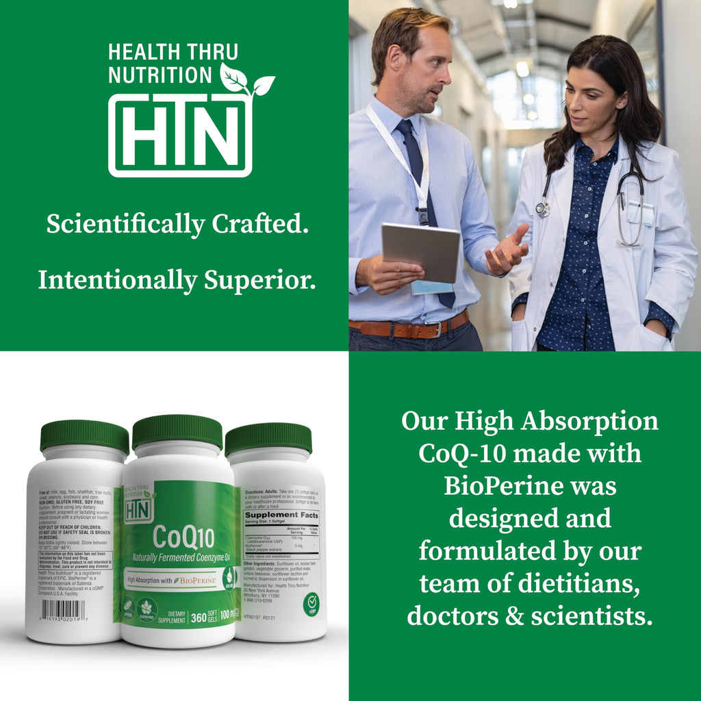 Health Thru Nutrition CoQ-10 100mg with BioPerine