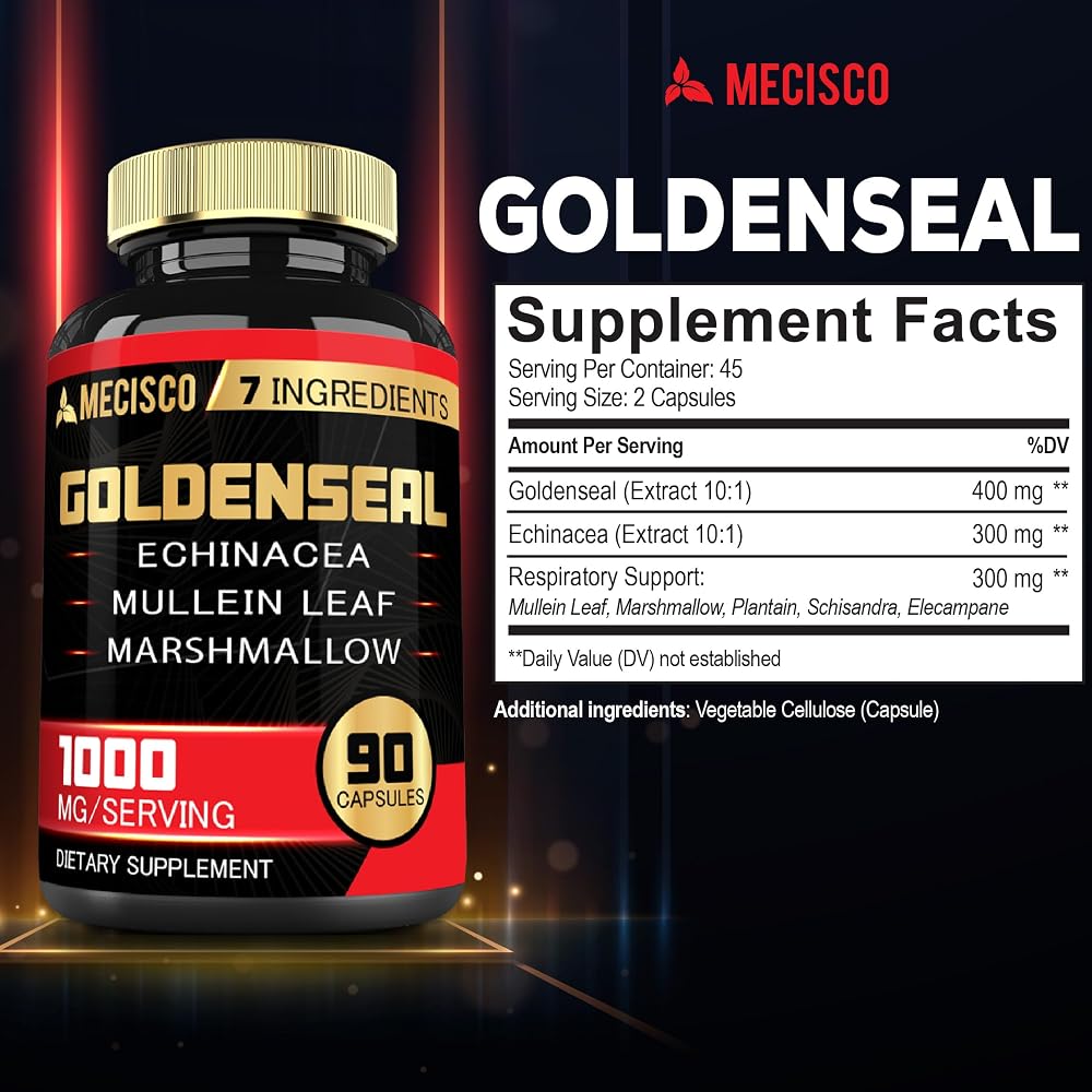 Mecisco Goldenseal Root Supplement - 300mg(P) - 90 200 Capsules