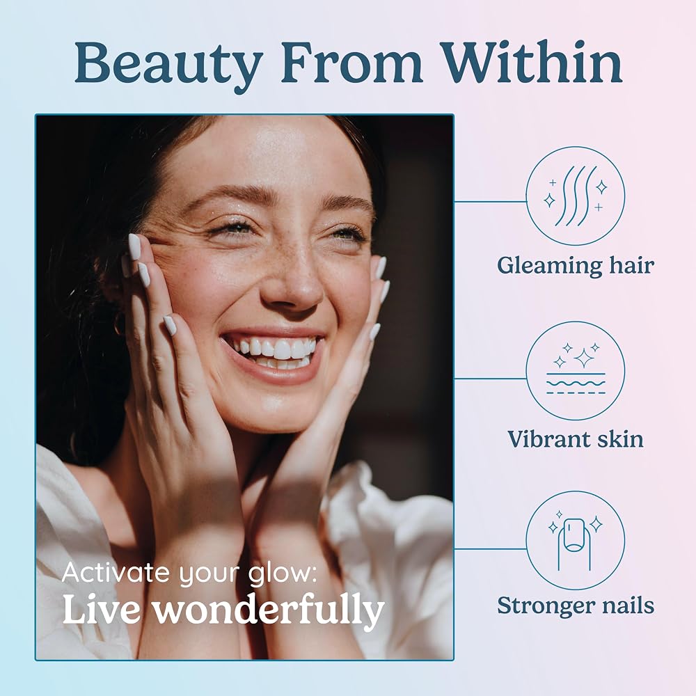 WONDERCOW Hair Skin and Nails Vitamins with Collagen - 90 Capsules - image 5