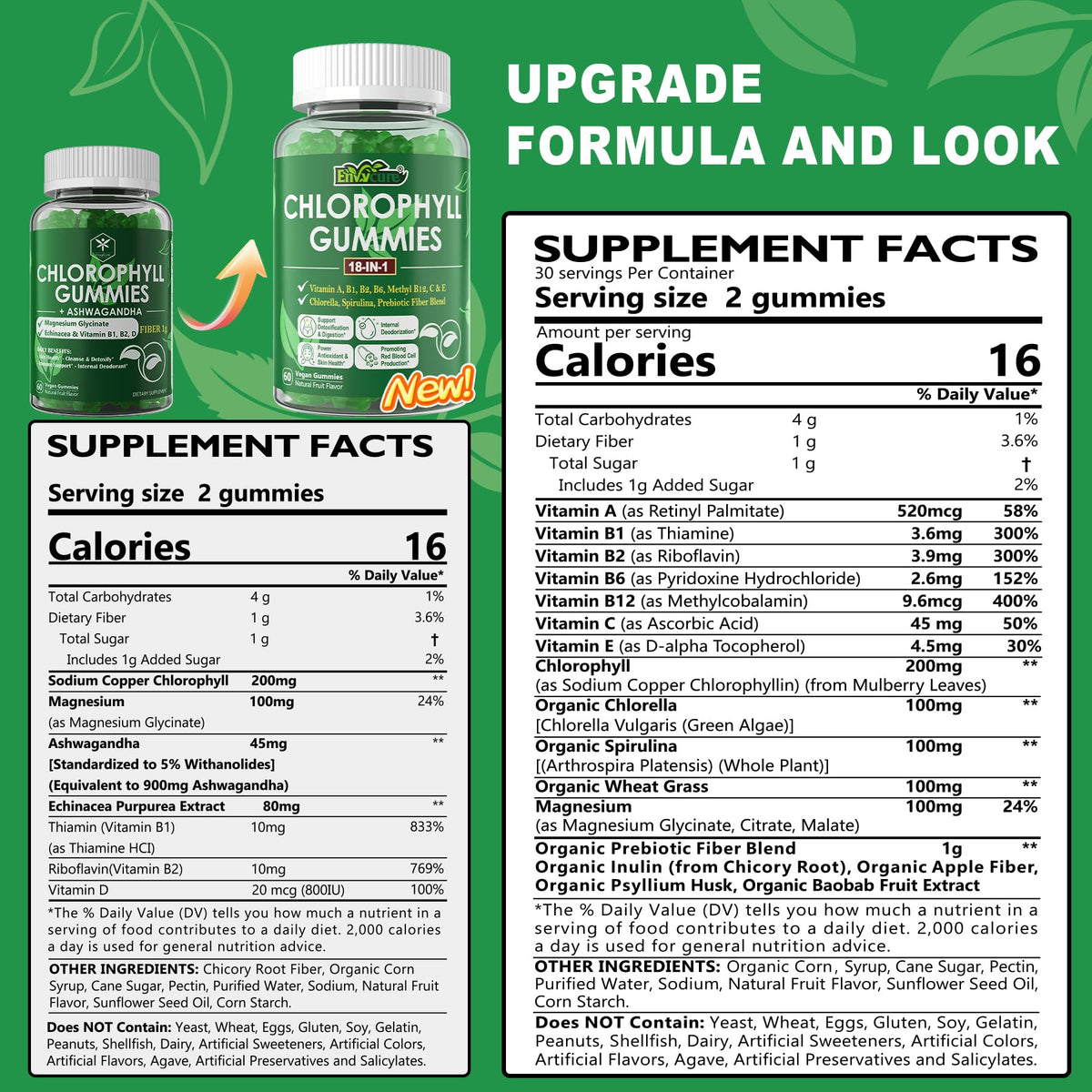 EnvyCure Chlorophyll Gummies Super Green 18-in-1 - 120 Count - image 2