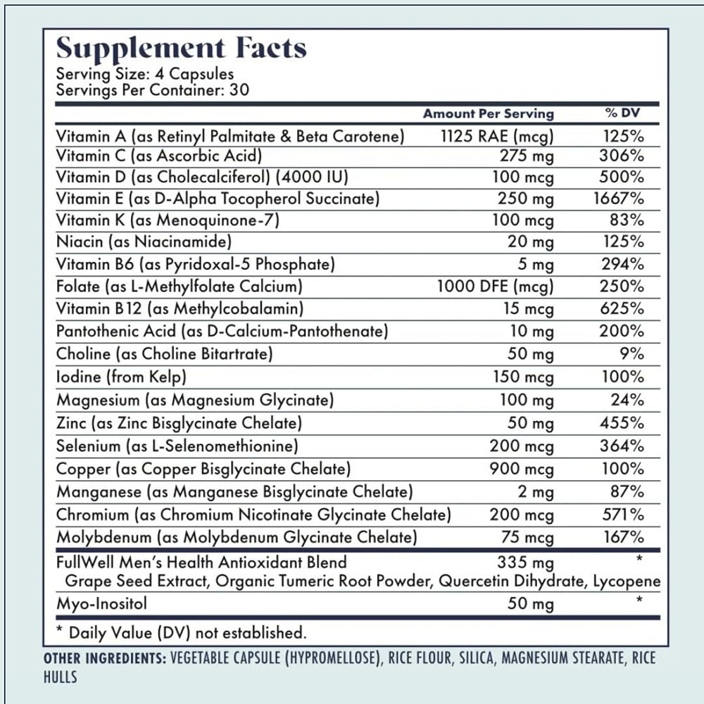 FullWell Men's Multivitamin Fertility Support - 120 Capsules - image 2