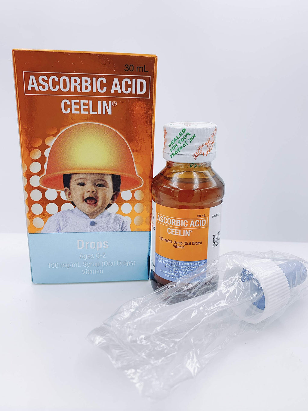 ASINNO Ceelin Ascorbic Acid Drops Vitamin C for Ages 0-2 - 30ML