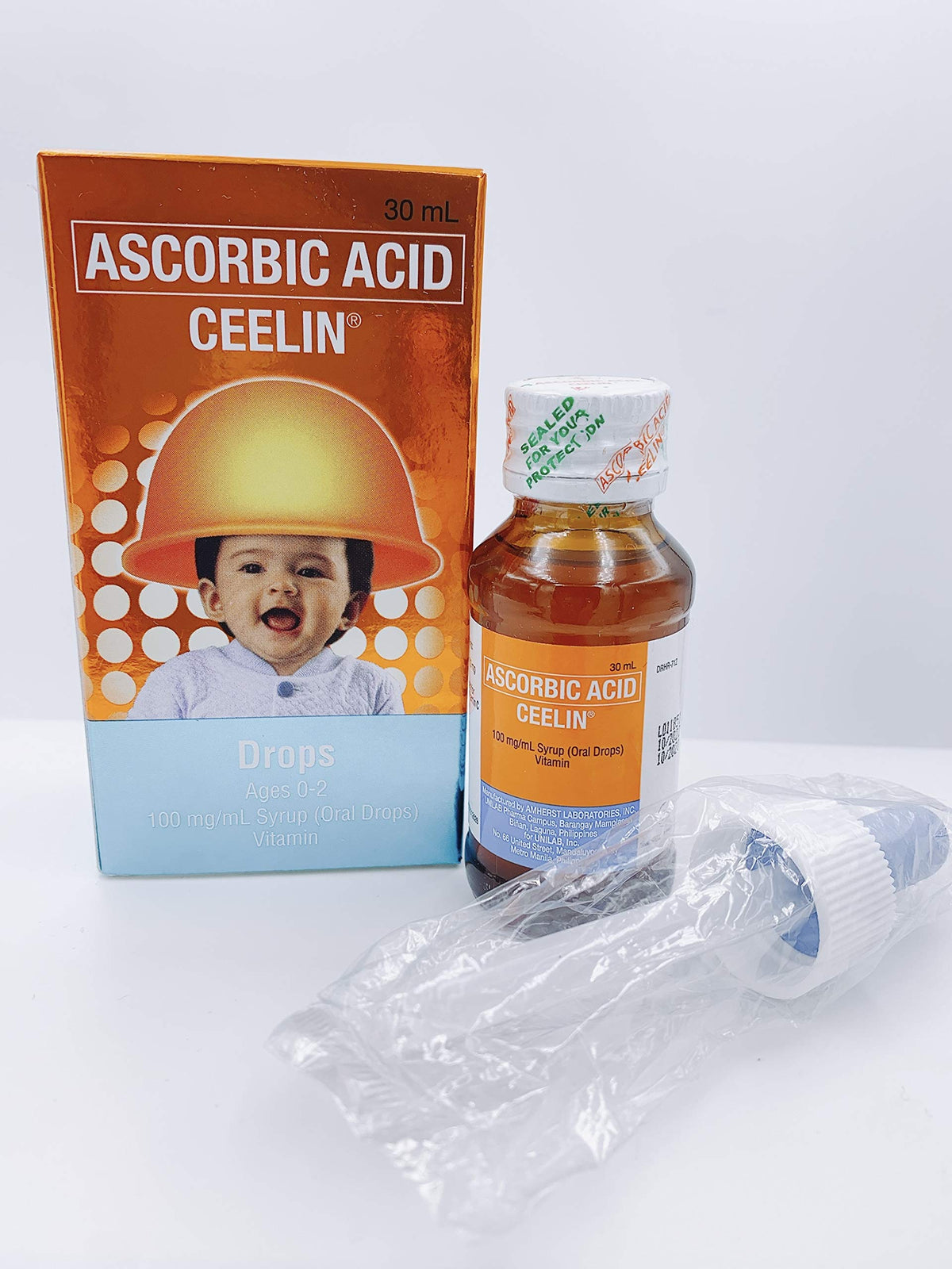 ASINNO Ceelin Ascorbic Acid Drops Vitamin C for Ages 0-2 - 30ML