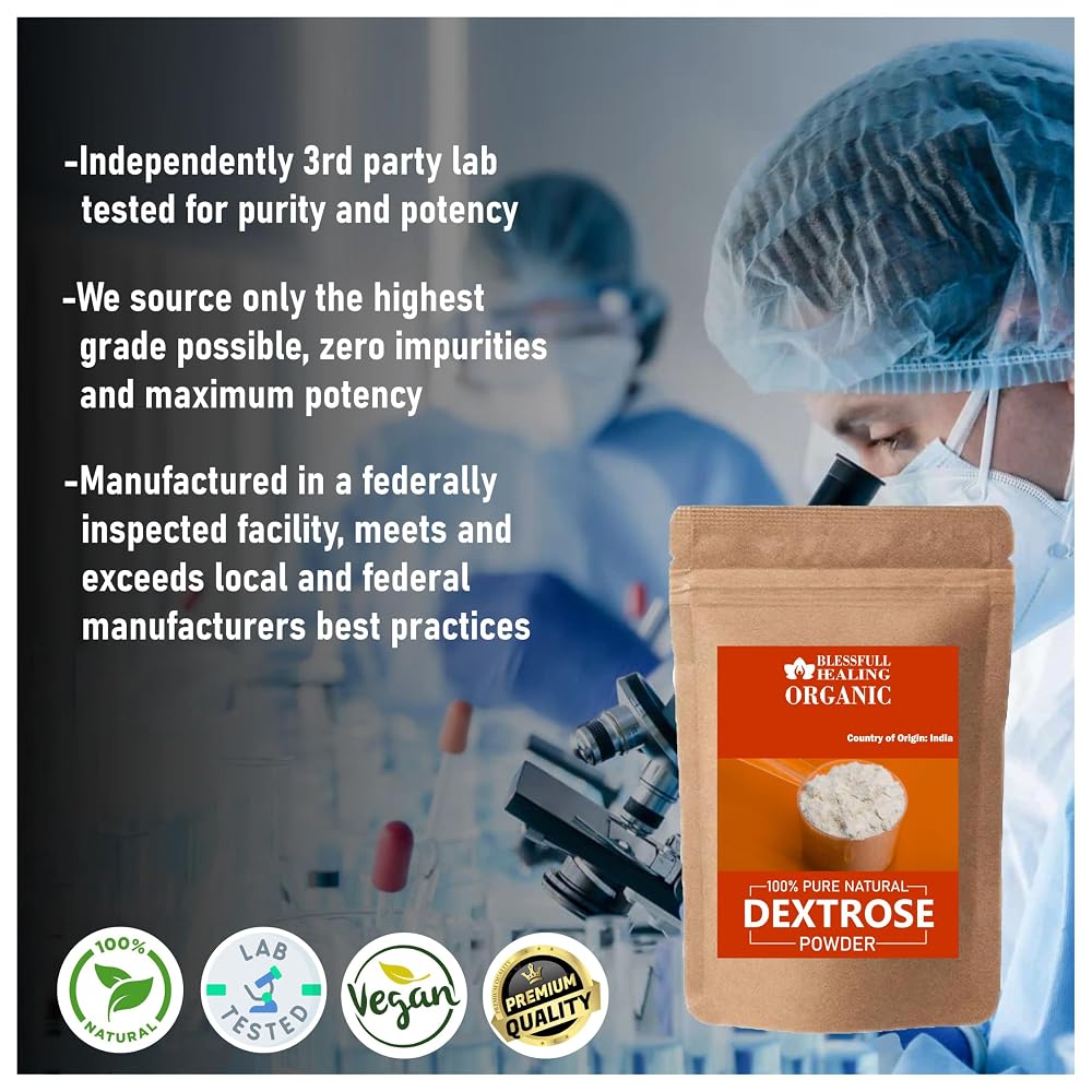 Blessfull Healing Organic Dextrose Powder 100% Pure - 300g - image 3