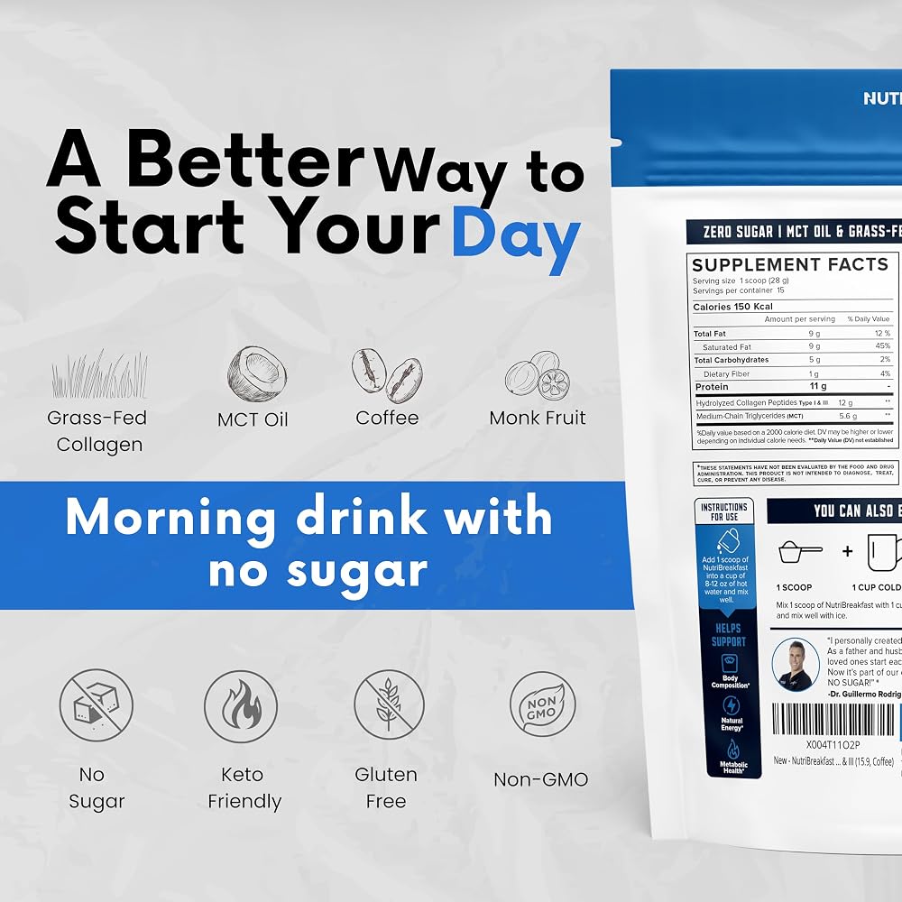 Nutri11 NutriBreakfast by Nutrillermo/Keto Protein Collagen Powder