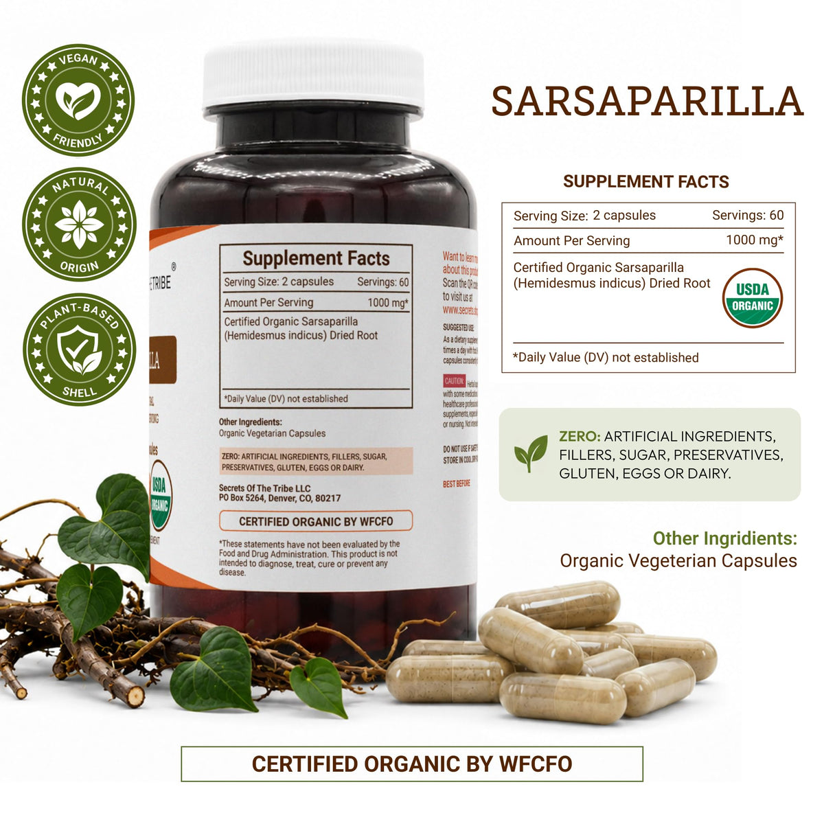 Secrets of the Tribe Sarsaparilla USDA Organic