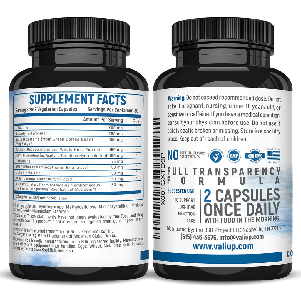VALI Neuro Force Brain Booster Nootropic for Focus & Memory - 60 Capsules - image 8