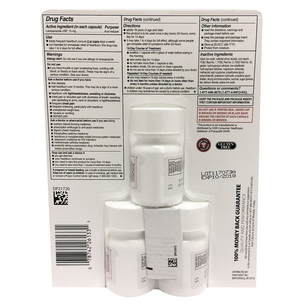 MEMBER´S MARK Member's Mark Lansoprazole Delayed Release 15 mg - 42 Capsules - image 2
