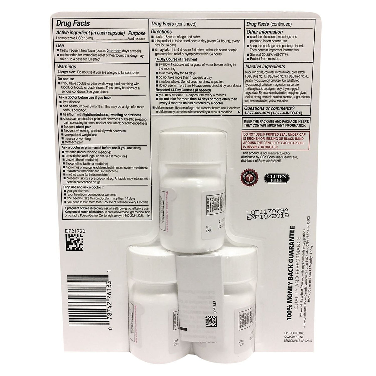 MEMBER´S MARK Member's Mark Lansoprazole Delayed Release 15 mg - 42 Capsules - image 2